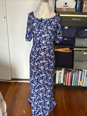 Ace fashion on /  Off-Shoulder Maxi Dress in Royal Blue size medium nwot